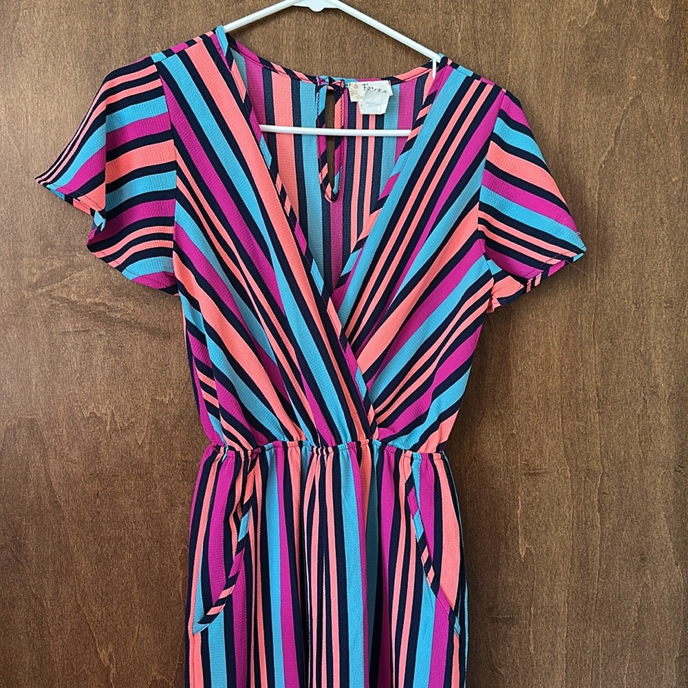 Fig & Olive Striped Multicolor Jumpsuit